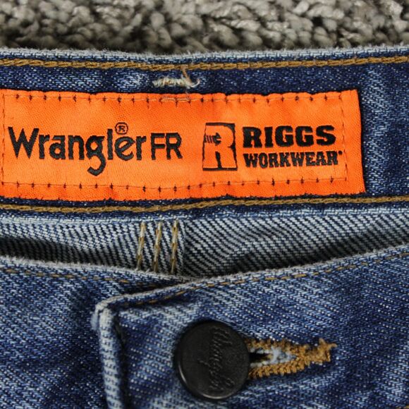 Wrangler Riggs FR Relaxed Fit Denim Workwear Jeans Mens 40x30 - Picture 5 of 14